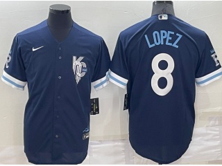 Kansas City Royals #8 Nicky Lopez City Cool Base Jersey Blue