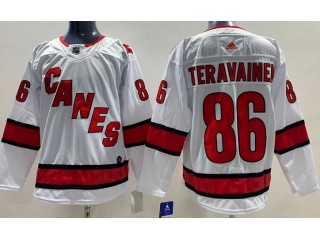 Adidas Carolina Hurricanes #86 Teuvo Teravainen CANES Hockey Jersey White