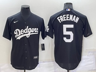 Nike Los Angeles Dodgers #5 Freddie Freeman Cool Base Jersey Black