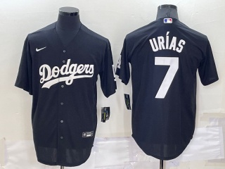 Nike Los Angeles Dodgers #7 Julio Urias Cool Base Jersey Black