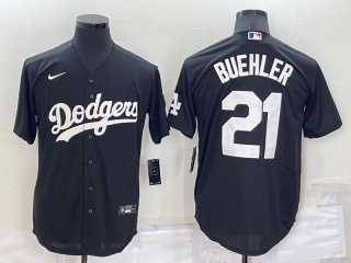 Nike Los Angeles Dodgers #21 Walker Buehler Cool Base Jersey Black
