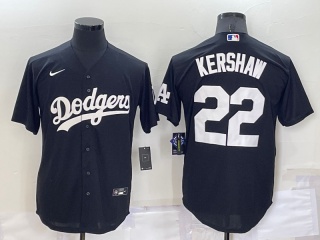 Nike Los Angeles Dodgers #22 Clayton Kershaw Cool Base Jersey Black