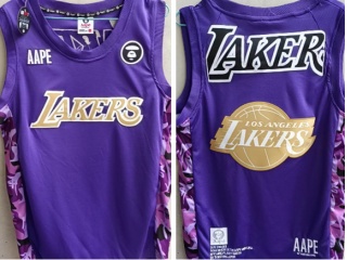 Los Angeles Lakers Aape Jersey Purple