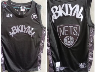 Brooklyn Nets Aape Jersey Black