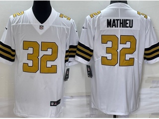 New Orleans Saints #32 Mathieu Color Rush Limited Jersey White