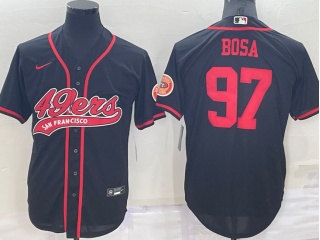 San Francisco 49ers #97 Nick Bosa Baseball Jersey Black