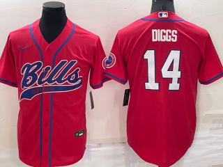 Buffalo Bills #14 Stefon Diggs Baseball Jersey Red