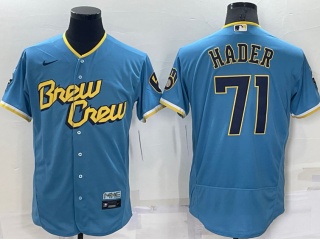 Nike Milwaukee Brewers #71 Josh Hader City FlexbaseJersey Baby Blue