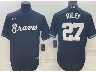 Nike Atlanta Braves #27 Austin Riley Turn Back Jersey Black
