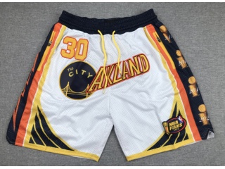 Golden State Warriors #30 Stephen Curry Champion Just Don Shorts White