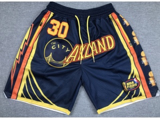 Golden State Warriors #30 Stephen Curry Champion Just Don Shorts Blue 