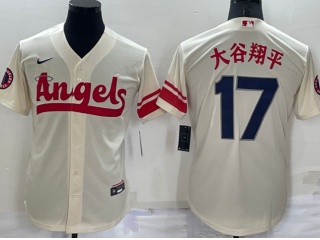 Los Angeles Angels #17 大谷翔平 City Cool Base Jersey Cream