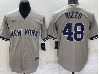 Nike New York Yankees #48 Anthony Rizzo Cool Base Jersey Grey