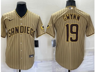 Nike San Diego Padres #19 Tony Gwynn Cool Base Jersey Tan