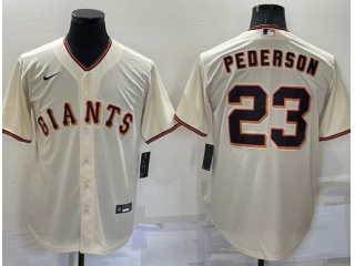 Nike San Francisco Giants #23 Joc Pederson Cool Base Jersey Cream