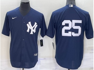 Nike New York Yankees #25 Cool Base Jersey Blue