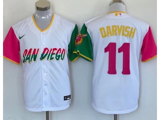 Nike San Diego Padres #11 Yu Darvish Cool Base Jersey White City