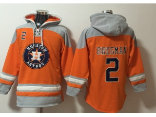  Houston Astros #2 Alex Bregman Hoodies Orange