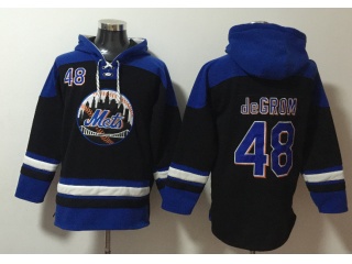 New York Mets #48 Jacob deGrom Hoodies Black