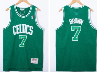 Boston Celtics #7 Jaylen Brown Throwback Jersey Green