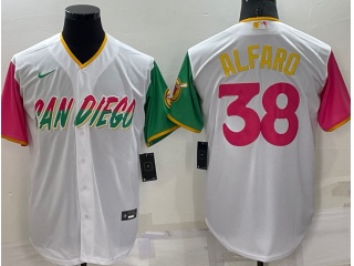 Nike San Diego Padres #38 Jorge Alraro City Cool Base Jersey White