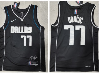 Nike Dallas Mavericks #77 Luka Doncic Mvp Jersey Black