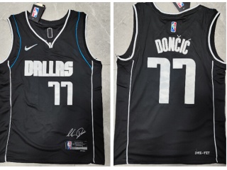 Nike Dallas Mavericks #77 Luka Doncic Mvp Jersey Black 