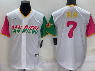 Nike San Diego Padres #7 Ha-seong Kim City Cool Base Jersey White