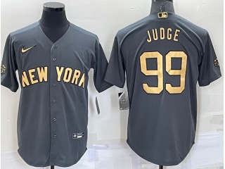 New York Yankees #99 Aaron Judge 2022 All Star Jerseys Grey 