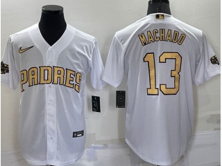 San Diego Padres #13 Manny Machado 2022 All Star Jerseys White 