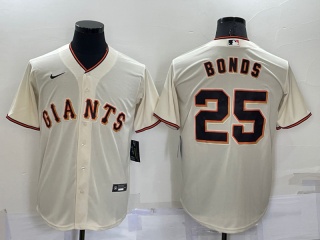 Nike San Francisco Giants #25 Barry Bonds Cool Base Jerseys Cream