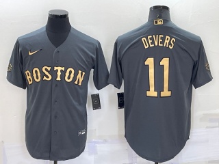 Nike Boston Red Sox #11 Rafael Devers 2022 All Star Jerseys Grey
