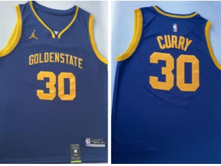 Jordan Golden State Warriors #30 Stephen Curry 2022 New Season Jersey Dark Blue