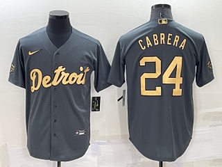 Nike Detroit Tigers #24 Miguel Cabrera 2022 All Star Jerseys Grey