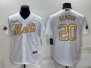 Nike New York Mets #20 Pete Alonso 2022 All Star Jerseys White