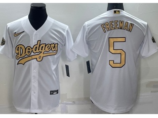 Nike Los Angeles Dodgers #5 Freddie Freeman 2022 All Star Jerseys White