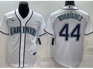 Nike Seattle Mariners #44 Julio Rodriguez Cool Base Jersey White