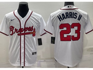 Nike Atlanta Braves #23 Michael Harris II Cool Base Jersey White 