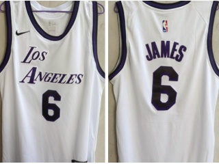 Nike Los Angeles Lakers #6 Lebron James 22-23 Season Jersey White