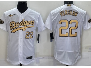 Nike Los Angeles Dodgers #22 Clayton Kershaw 2022 All Star Flexbase Jersey White 