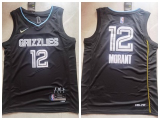 Nike Memphis Grizzlies #12 Ja Morant Jersey 75th Black