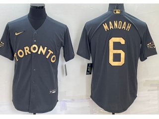 Nike Toronto Blue Jays #6 Alek Manoah 2022 All Star Cool Base Jersey Grey