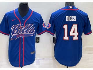 Buffalo Bills #14 Stefon Diggs Baseball Jersey Blue