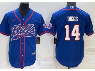 Buffalo Bills #14 Stefon Diggs Baseball Jersey Blue 