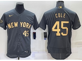 Nike New York Yankees #45 Gerrit Cole 2022 All Star Flexbase Jersey Grey
