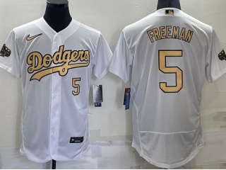 Nike Los Angeles Dodgers #5 Freddie Freeman 2022 All Star Flexbase Jersey White