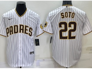 Nike San Diego Padres #22 Juan Soto Cool Base Jersey White