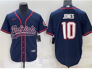 New England Patriots #10 Mac Jones  Baseball Jersey Blue