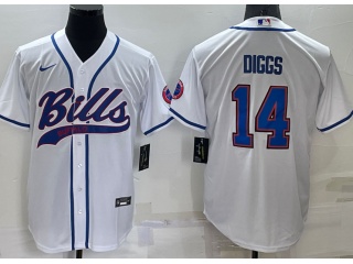 Buffalo Bills #14 Stefon Diggs Baseball Jersey White