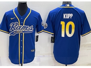 Los Angeles Rams #10 Cooper Kupp Baseball Jersey Blue 